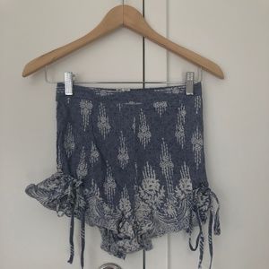 Cute Light Blue adjustable short Flowy comfy darty